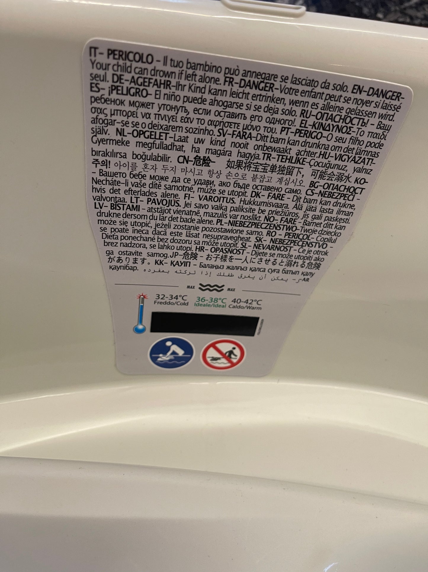 Vaschetta Onda OkBaby con termometro