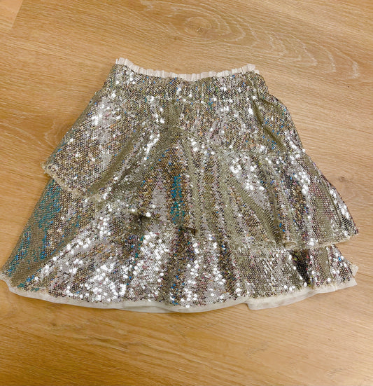 Gonna Zara 6 anni paillettes argento