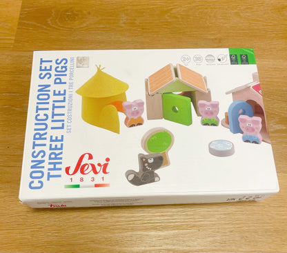 Set costruzioni legno 3 Porcellini Sevi