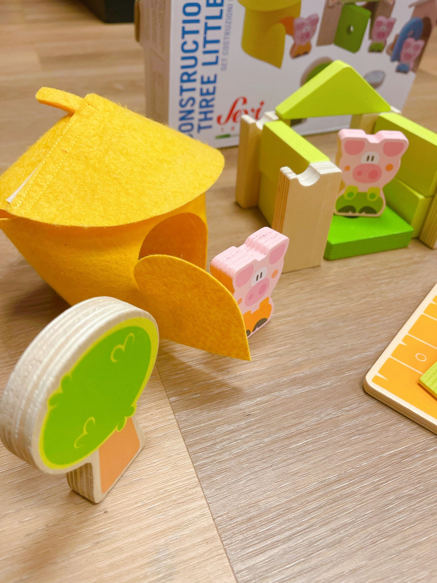 Set costruzioni legno 3 Porcellini Sevi