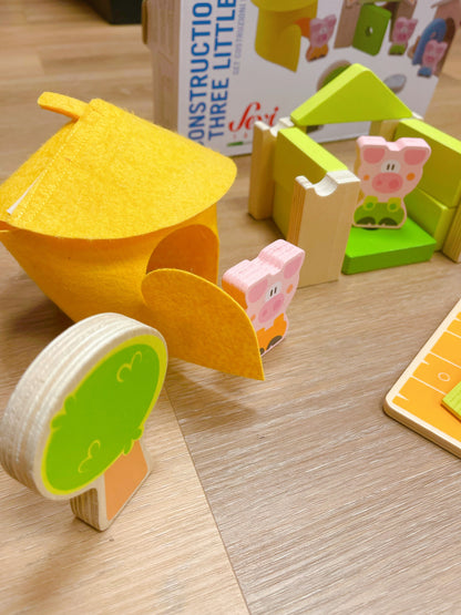 Set costruzioni legno 3 Porcellini Sevi