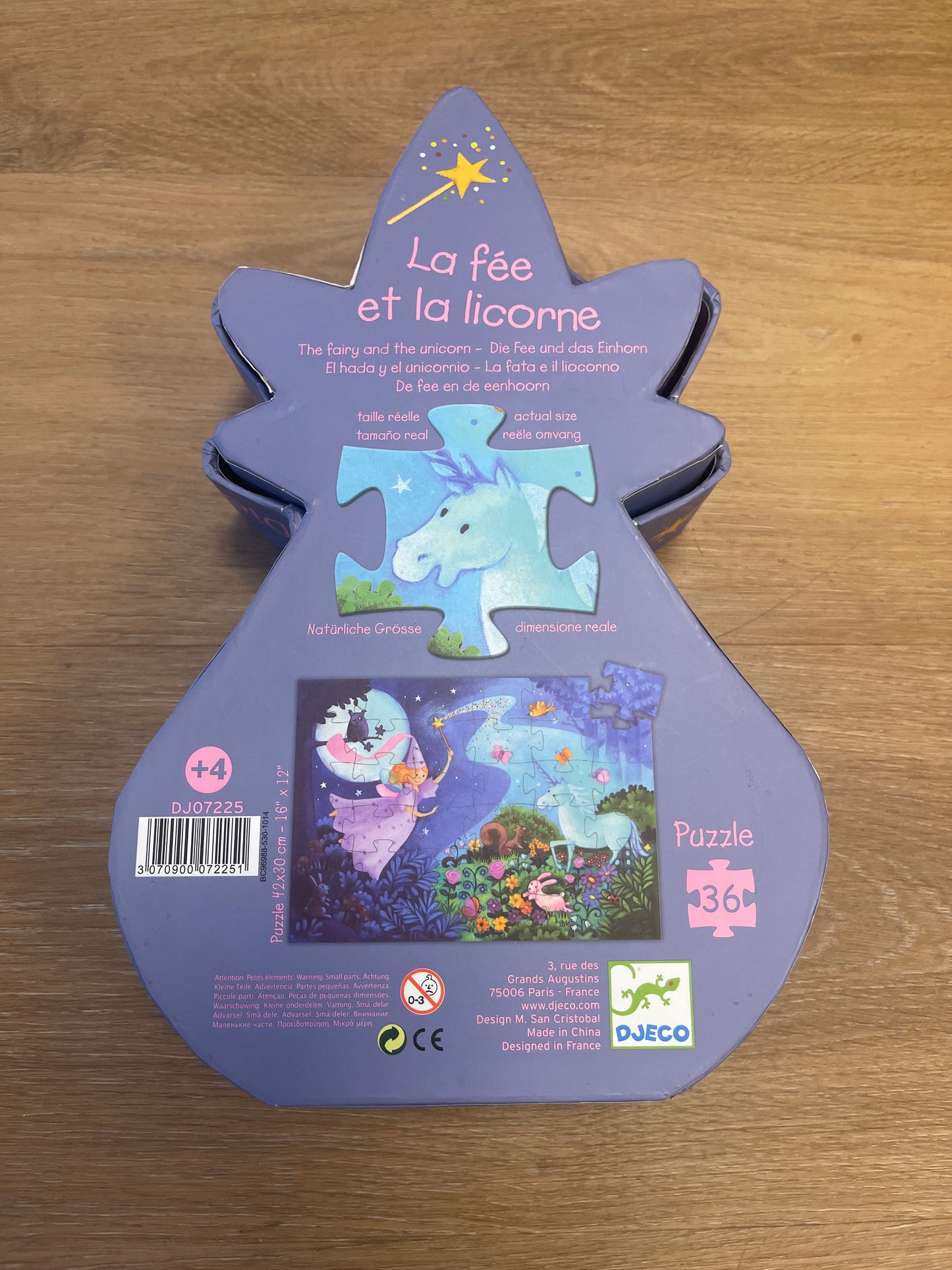 Puzzle Djeco fata e unicorno 36 pz